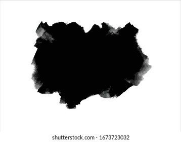 black ink paint stroke background