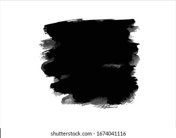 black ink paint stroke background