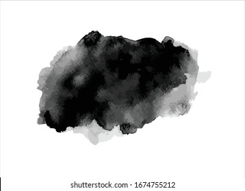 black ink paint stroke background