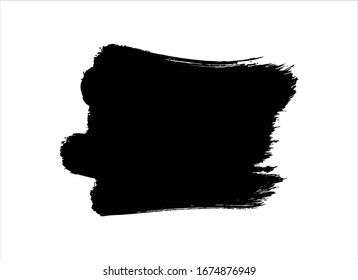 black ink paint stroke background