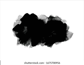 black ink paint stroke background