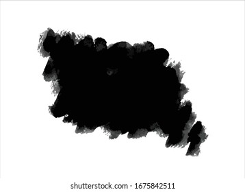 black ink paint stroke background