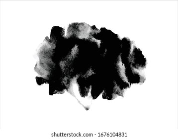 black ink paint stroke background