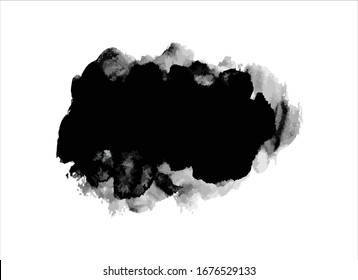 black ink paint stroke background