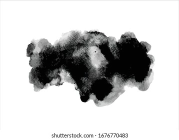 black ink paint stroke background