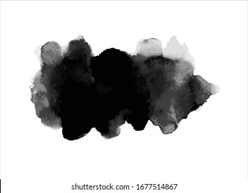 black ink paint stroke background