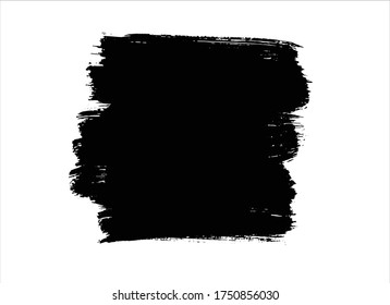 black ink paint stroke background