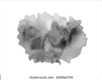 black ink paint stroke background vector
