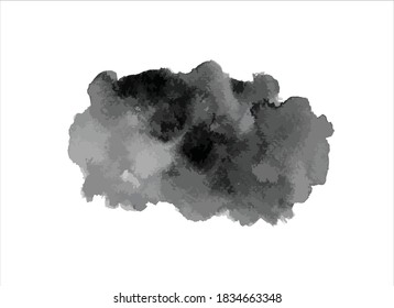 black ink paint stroke background vector