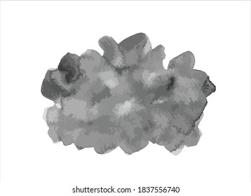 black ink paint stroke background vector