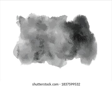 black ink paint stroke background vector