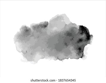 black ink paint stroke background vector