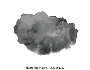black ink paint stroke background vector