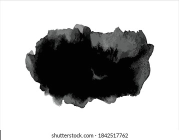 black ink paint stroke background