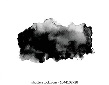 fondo de trazo de pintura de tinta negra