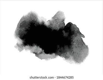 black ink paint stroke background