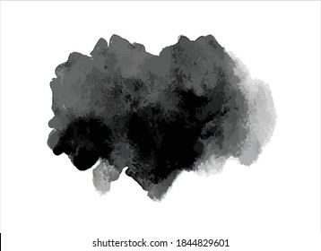 fondo de trazo de pintura de tinta negra