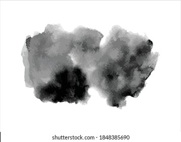 fondo de trazo de pintura de tinta negra