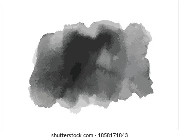 pinza negra de pintura con tinta sobre fondo blanco