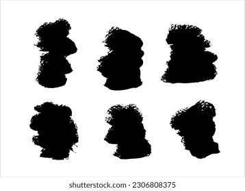 black ink paint stroke texture background