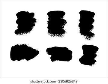 black ink paint stroke texture background