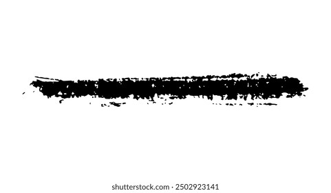 Black ink paint vector brush strokes. Thick dirty distress texture. Grunge rough paint brushes. touch material, dirty splash, handwritten texture simple stripes