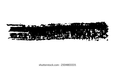 Black ink paint vector brush strokes. Thick dirty distress texture. Grunge rough paint brushes. touch material, dirty splash, handwritten texture simple stripes