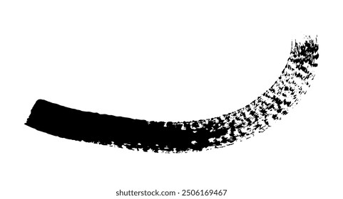 Pintura de tinta negra con pinceladas de Vector. Textura de angustia sucia gruesa. Grunge pinceles ásperos. material del tacto, salpicaduras sucias, textura escrita a mano rayas simples