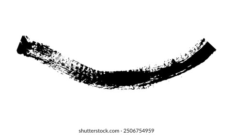 Black ink paint vector brush strokes. Thick dirty distress texture. Grunge rough paint brushes. touch material, dirty splash, handwritten texture simple stripes