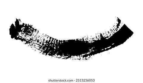 Pintura de tinta negra con pinceladas de Vector. Textura de angustia sucia gruesa. Grunge pinceles ásperos. material del tacto, salpicaduras sucias, textura escrita a mano rayas simples