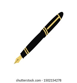 Black Ink Pen - Cartoon Vector Image