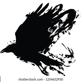 black ink raven