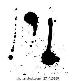 black ink splash