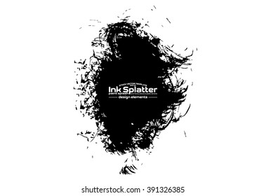 Black Ink splash background