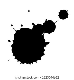 Black ink splash. Grunge splatters. Abstract background. Grunge text banners