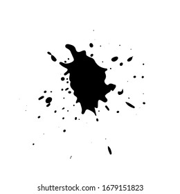 Black ink splash. Grunge splatters. Abstract background. Grunge text banners