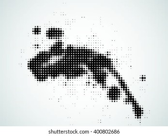 Black Ink splash halftone background