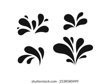 Vector de ilustración de salpicadura de tinta negra