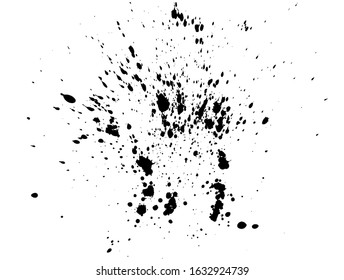 black ink splash isolated on white background. Vector EPS10