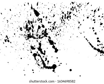 black ink splash isolated on white background. Vector EPS10