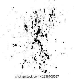 black ink splash isolated on white background. Vector EPS10