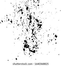 black ink splash isolated on white background. Vector EPS10