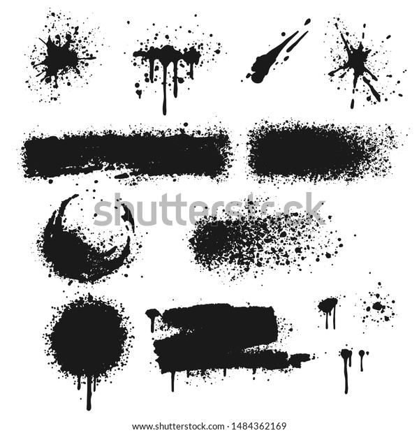 白い背景に黒いインクスプラッシュ のベクター画像素材 ロイヤリティフリー