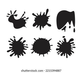 black ink splash and paint drop illustration