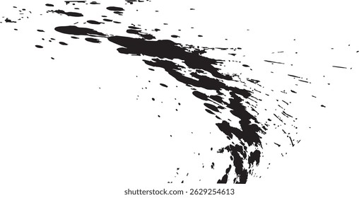 Black Ink Splash Texture  – Artistic Splatter and Grunge Spots Illustration