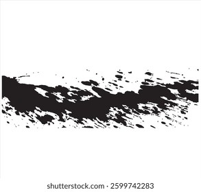 Black ink splash texture painting. Black ink spots set on transparent background. Ink illustration. Dirty texture elements, quote box speech template. 