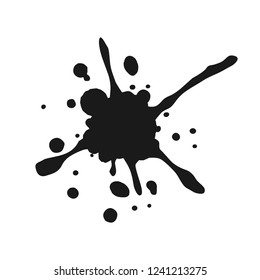 Black ink splash trendy style vector image 