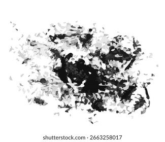 Vector de salpicadura de tinta negra con textura grunge