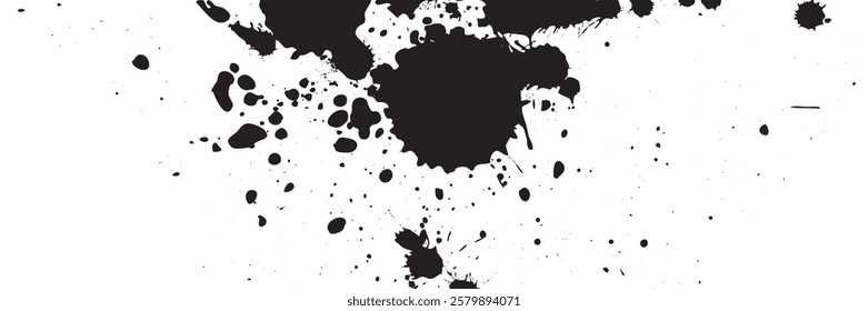 Black ink splash vector illustration symbolizing creativity and artistic expression. vector ilustration