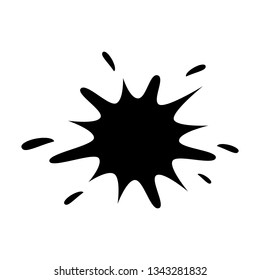 black ink splashed on white background. vector illustration
